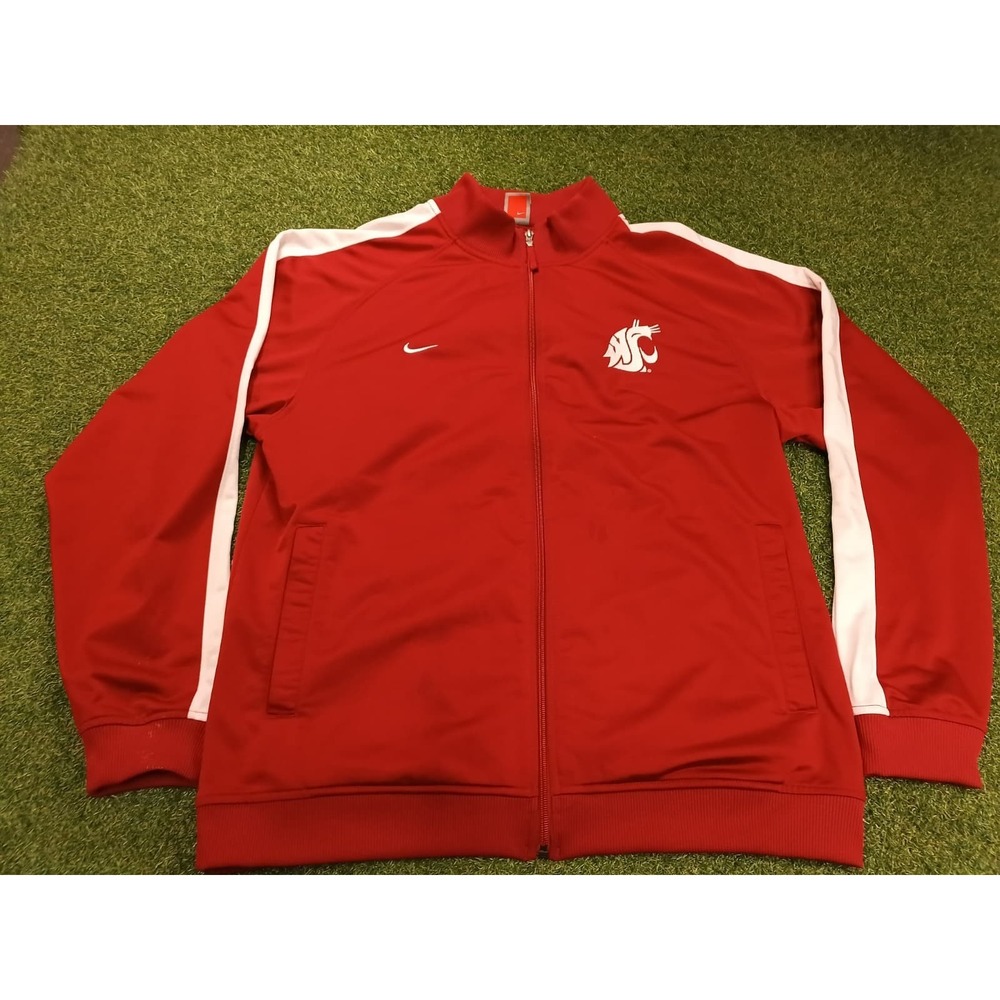 Washington State Cougars Track Jacket Mens XL Red Nike Basketball Team NCAA Logo